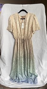 Mos Mosh Ombre Leopard Jacquard Midi Dress Size L BNWT