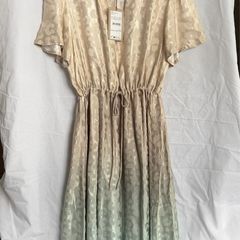 Mos Mosh Ombre Leopard Jacquard Midi Dress Size L BNWT