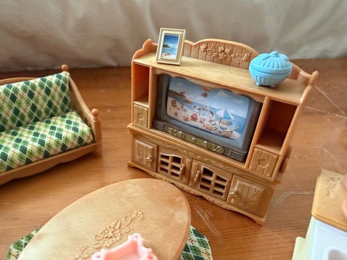 Sylvanian Families Comfy Living Room + Kitchen Island Set