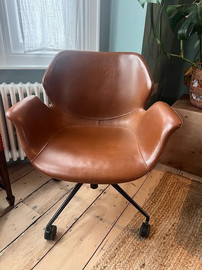 Brown leather chair
