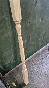 Twisted stairs spindle 12 available, unfinished