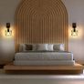 Industrial Wall Lights Indoor with Switch, Vintage Wooden Wall Lamp, E27 Black Cage Wall Lights, Wall Sconces Indoor for Farmhouse, Living Room, Bedroom, Hallway, Stairwell, Bar (2 Pack) Image 4