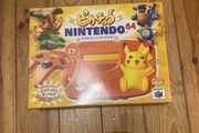 Nintendo 64 orange Pokemon pikachu console