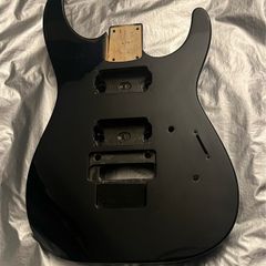 Made in Japan Jackson dinky Solid Black Guitar Body.Factory original paint finish. Floyd tremolo ready electric guitar parts accessories