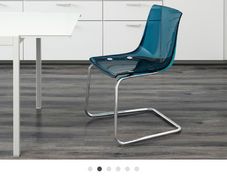 Dining Chairs Blue/Chrome (3 Chairs)