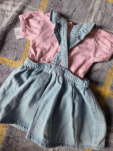 F&F Soft Pinafore with Bodysuit - 3-6m