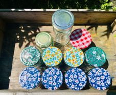 11 Glass Preserving Jars Jam Making, Pickling and Pantry Storage