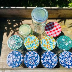 11 Glass Preserving Jars Jam Making, Pickling and Pantry Storage