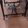 1960 wrought Iron French Brutalist style table nice solid on wheels Very Nice Image 2