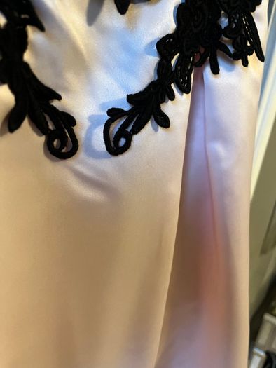 BNWT CAPSULE baby pink satin/black dress size 10