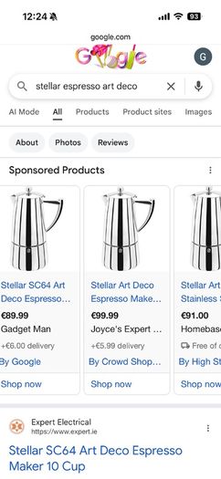 Stellar Art Deco, 10 Cup Espresso Maker, 600ml
