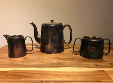 J.M.Co 2PT Silver Plated Tea Set