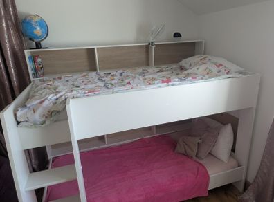 Bunk Bed with shelf storage