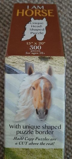 Brand new jigsaw in the shape of a horse's head