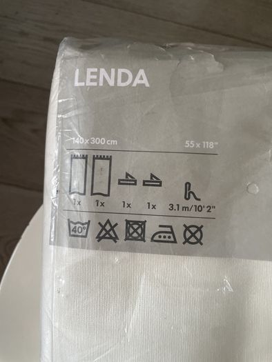 IKEA Lenda off White Curtains