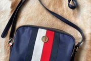 Tommy Hilfiger Navy Crossbody Handbag White Red Stripe