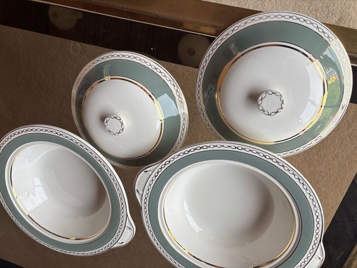 Vintage pair of Adams Micratec bowls with lids