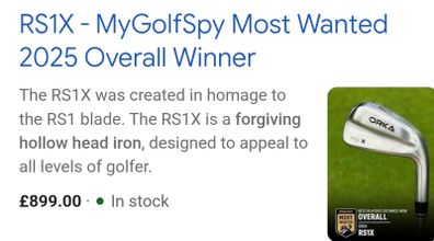 Orka RS1X Forged Irons for sale 5-P.W