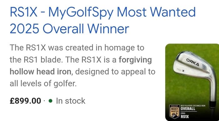 Orka RSI X Forged Irons For Sale