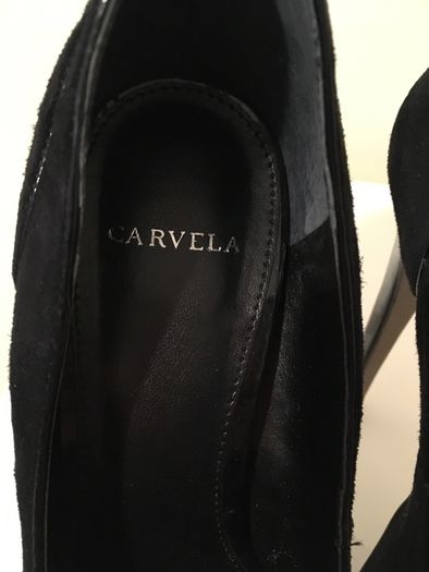 Carvela black suede heels
