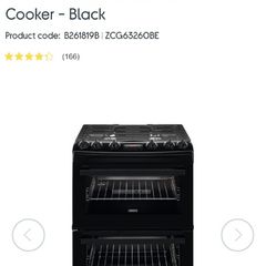 Zanussi Zcg63260be 60 Cm Gas Cooker - Black