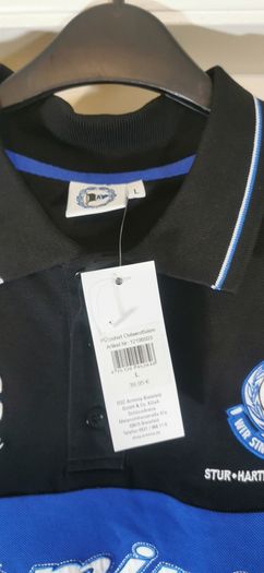 Arminia Bielefeld Jersey Black Blue DSC German Football Polo Shirt New w Tags