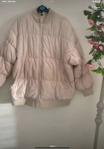 jacket H&M puffer bomber jacket size small oversized style