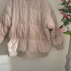 jacket H&M puffer bomber jacket size small oversized style