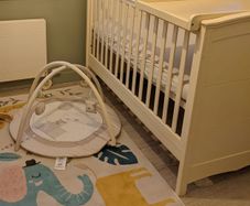 Baby Elegance Sonja Convertible Cot Bed with Changing Table, Mattress & Changing Mat