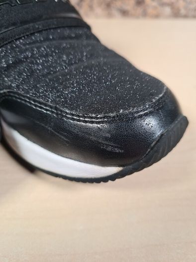 womens MICHAEL KORS Black glitter trainers runners wedge heel slip on  Size UK 4 EU 37 US 7M