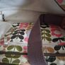 Orla Kiely Pink Green Tan Ivory Floral Stem Oilcloth Crossbody Bag Image 9