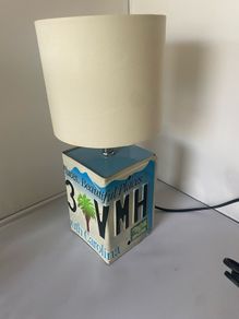 US Reg Plate table lamp