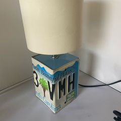 US Reg Plate table lamp