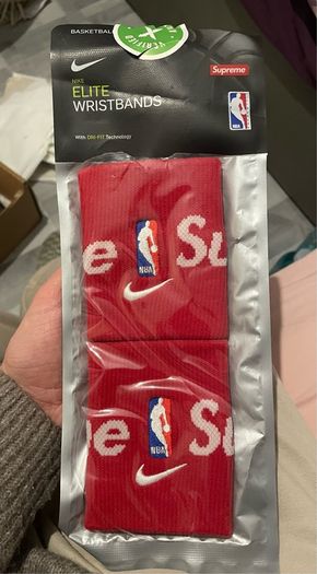 Supreme NBA red wristbands