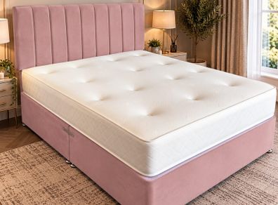 New pink 4ft6 Double bed and mattress