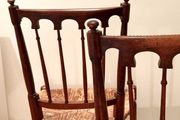 Pair of Edwardian Banister Back Chairs - Stunning!