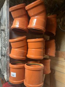 sewer pipe bend and repair 110
