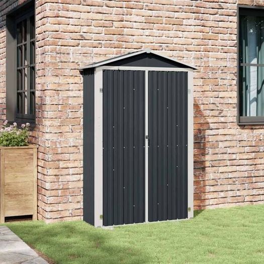 Garden Shed Anthracite 116x45x175 cm Galvanised Steel