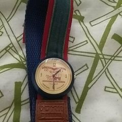 Denim style velcro watch