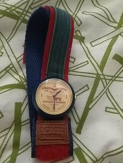 Denim style velcro watch