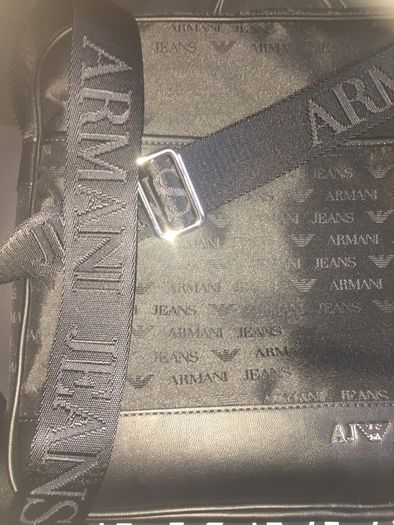 armani messenger laptop travel bag shoulder black