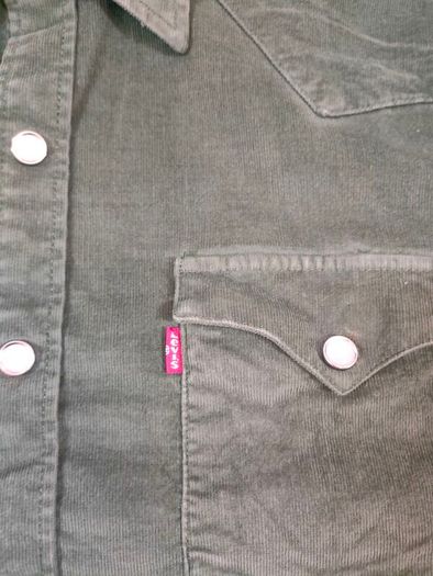 Levis Stretch Corduroy Western Shirt Mens Medium