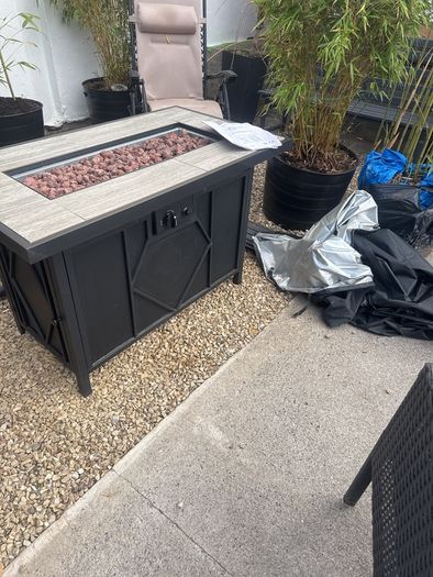 garden gas fire/table