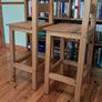 2 Rustic Pine Square Seat High Stools - great condition Image 7