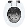 WC Toilet Seats 2 pcs with Soft Close Lids MDF Water Drop Design Image 6