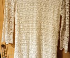 White Crochet Dress with Three-quarters Sleeves , H&M.