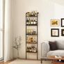 5 Tier Freestanding Wine Racks Liquor Bottle Display Shelf with Fences Image 5