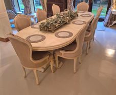 Dining table and 8 chairs