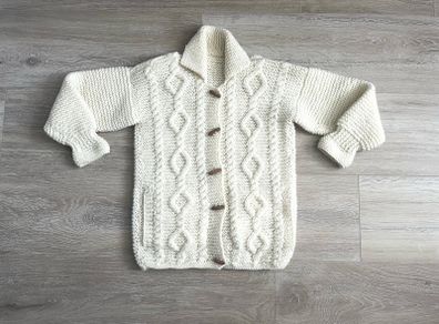 Hand knit cardigan 6/8y
