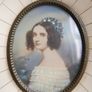 Antique Original Miniature Portrait Painting Old Frame Signed Image 4